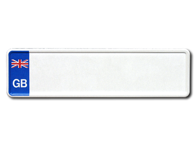 Nameplate Great Britain white reflective 340 x 90 mm